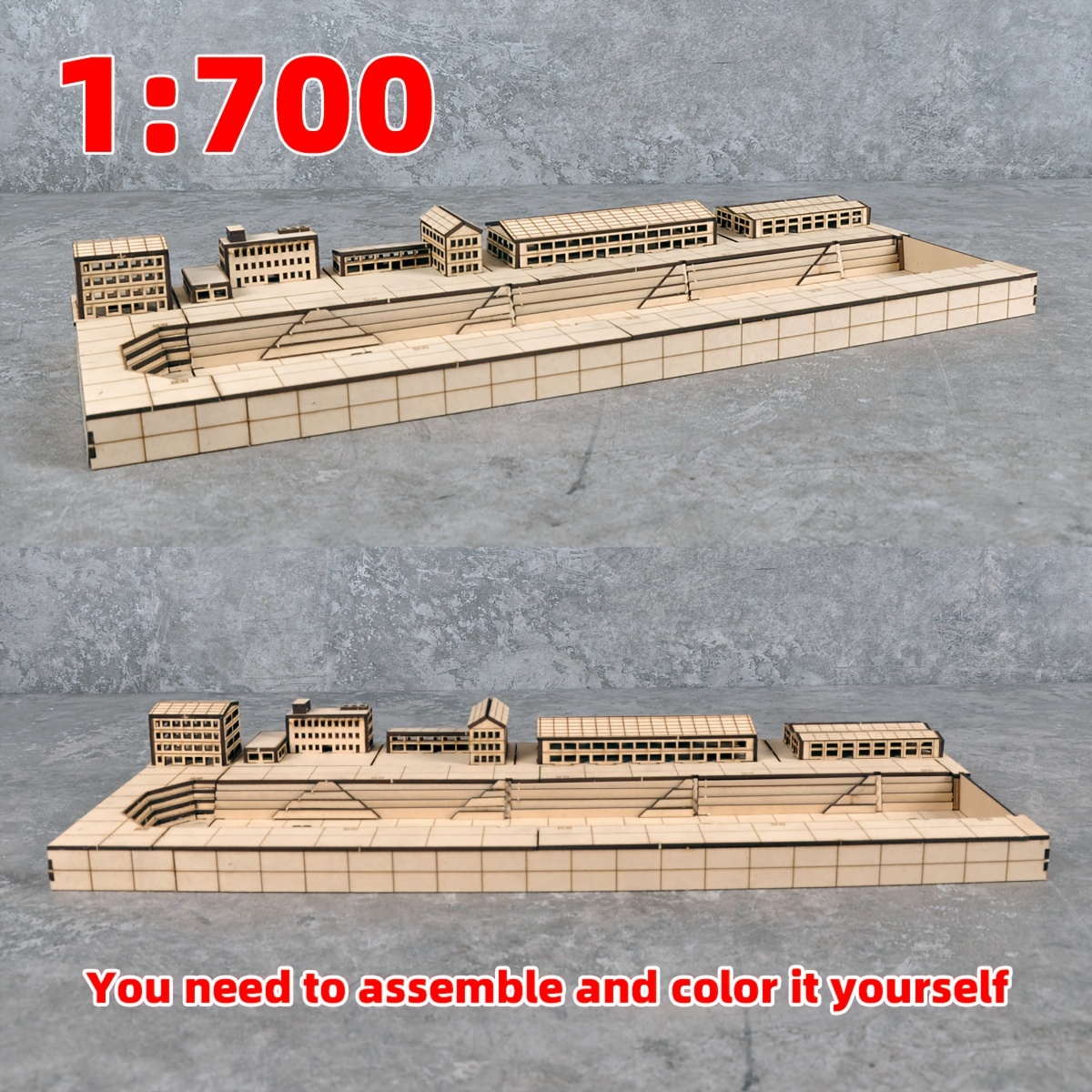 1/700 Scale Model Kit Navy Yard Naval Base Assembly